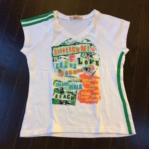 Island Summer Beach Graphic Tee Streetwear